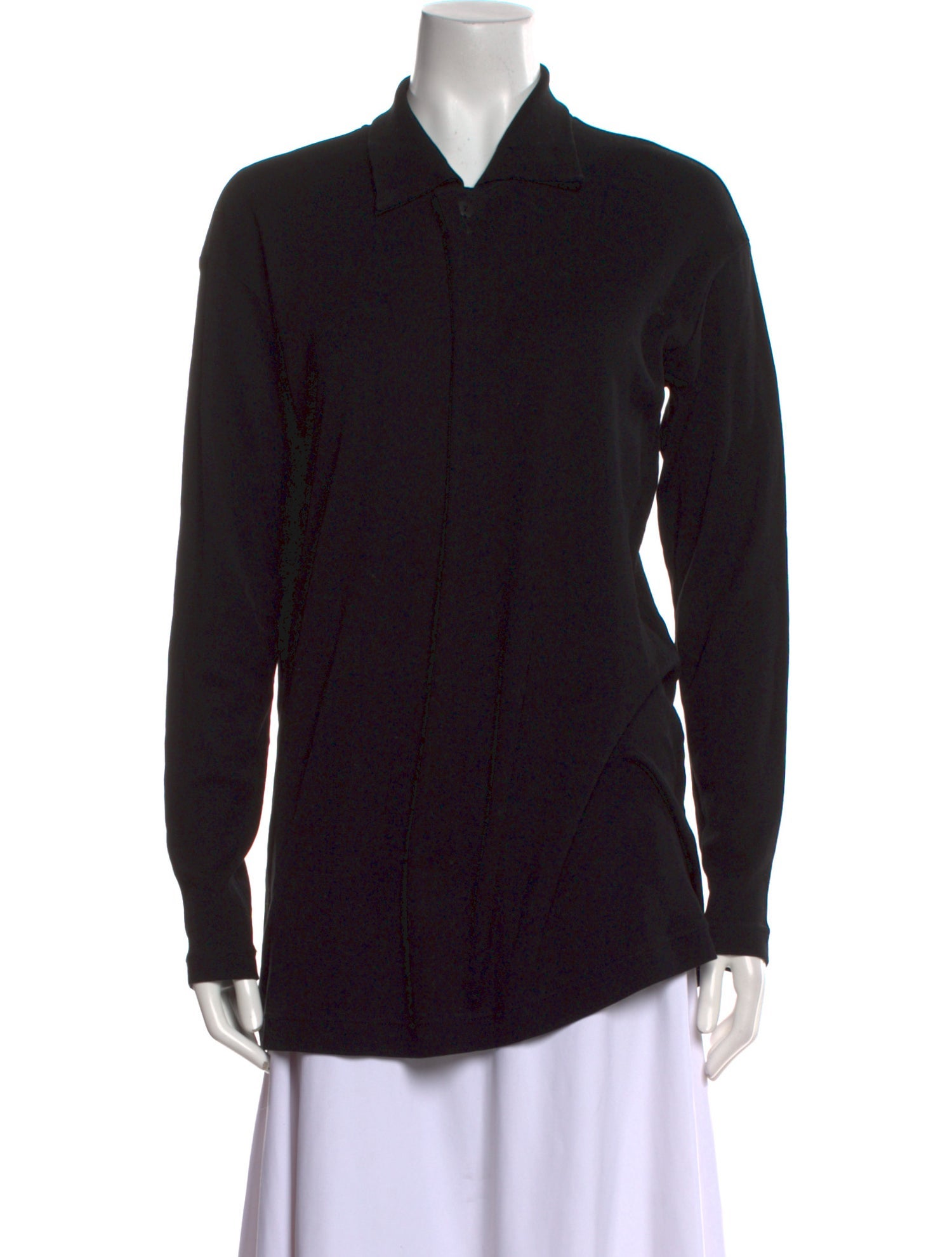 ISSEY MIYAKE by Robert Clergerie Long Sleeve Button-Up Top