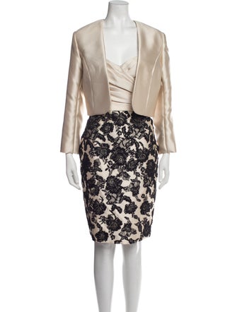 It's My Party! Floral Print Pleated Accents Dress Set