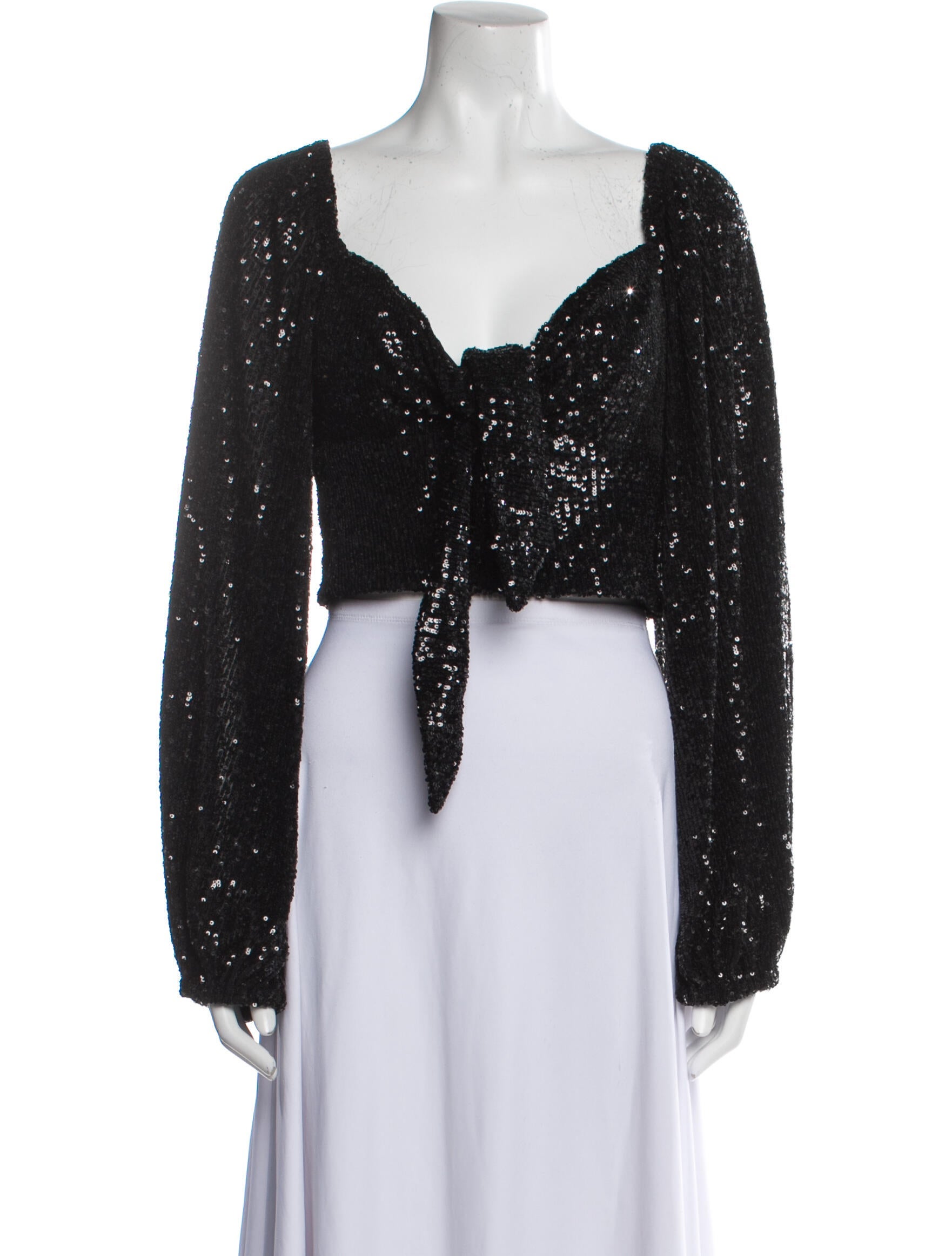 In the Mood for Love V-Neck Long Sleeve Crop Top