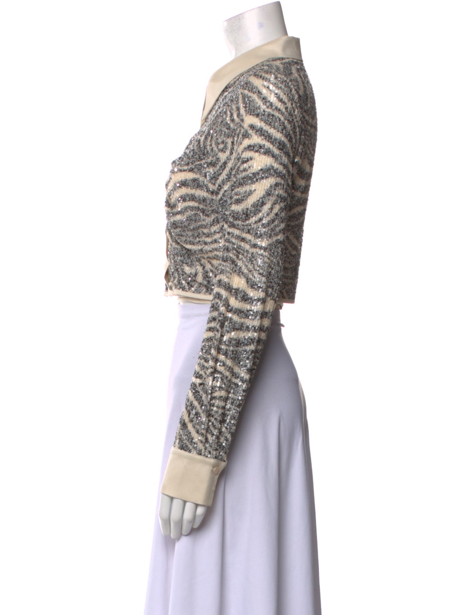 In the Mood for Love Animal Print Long Sleeve Crop Top