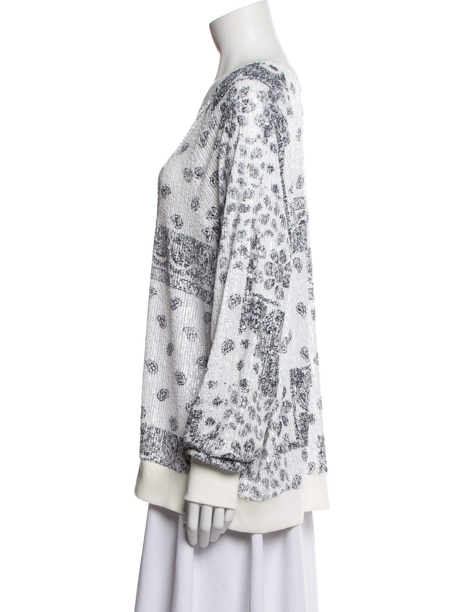 In the Mood for Love Printed Scoop Neck Sweater