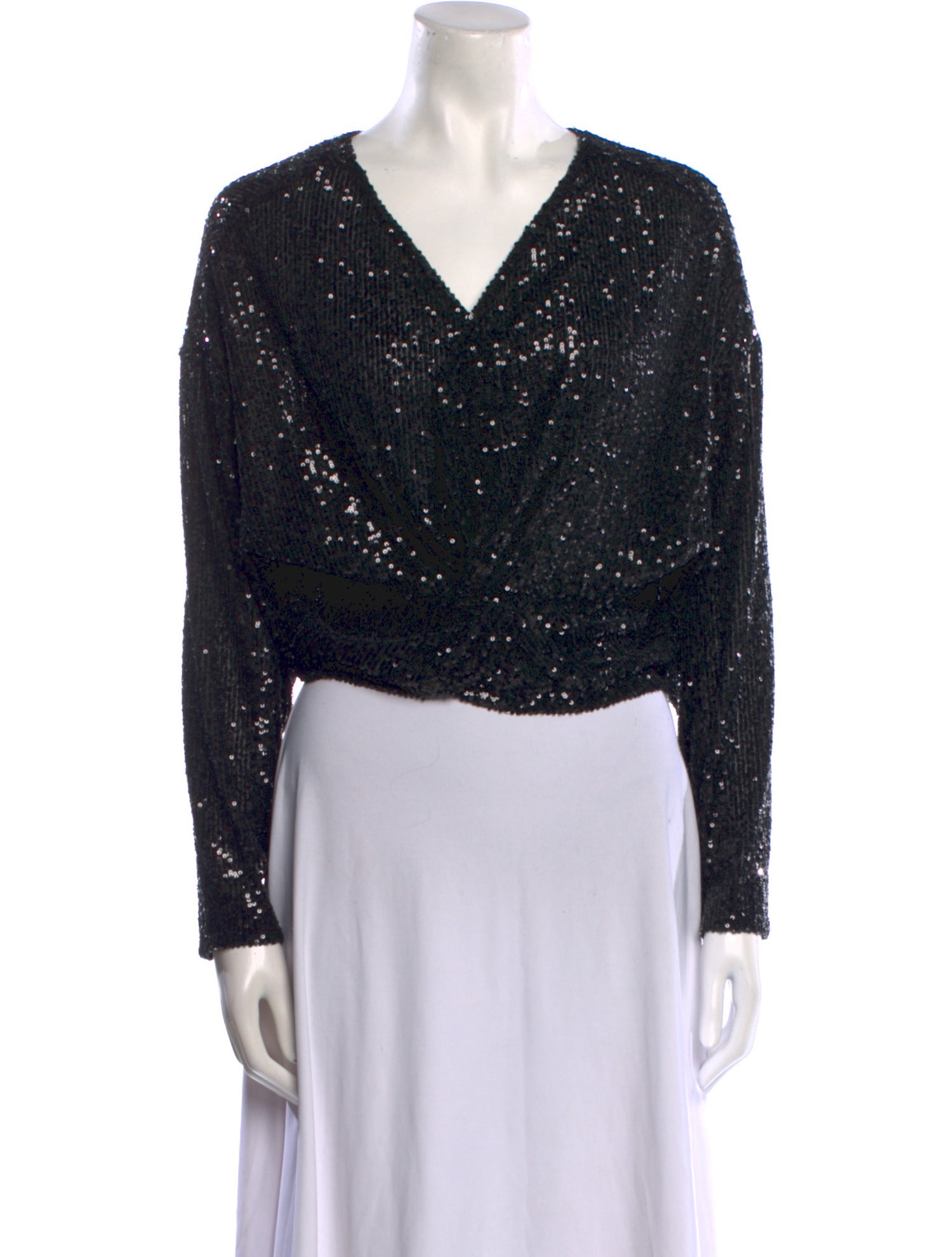 In the Mood for Love Cowl Neck Long Sleeve Crop Top