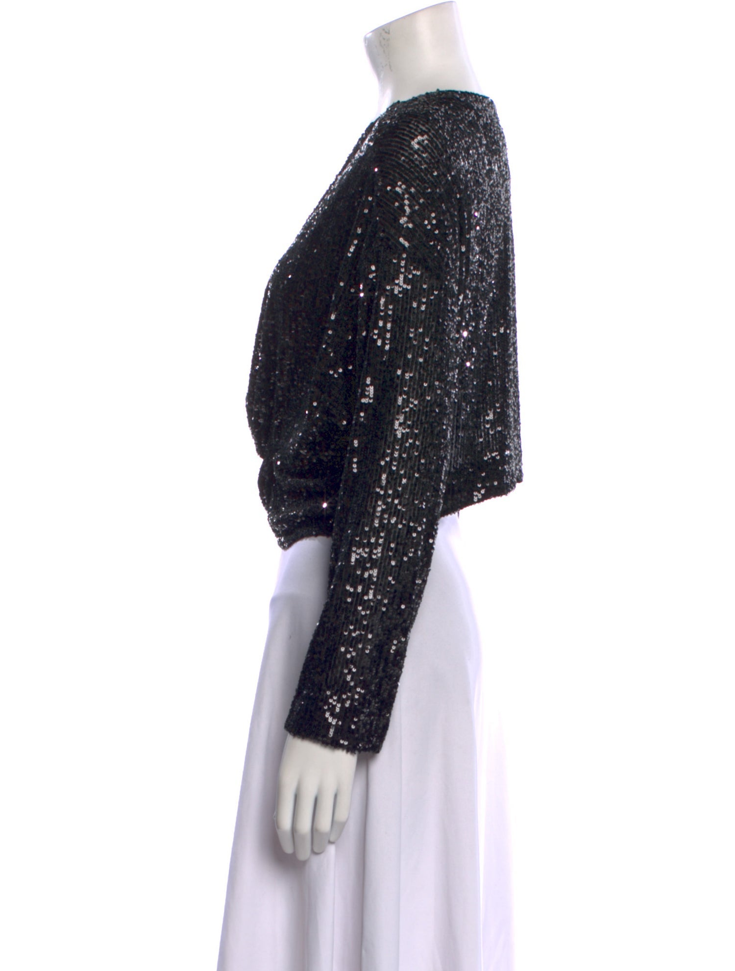 In the Mood for Love Cowl Neck Long Sleeve Crop Top