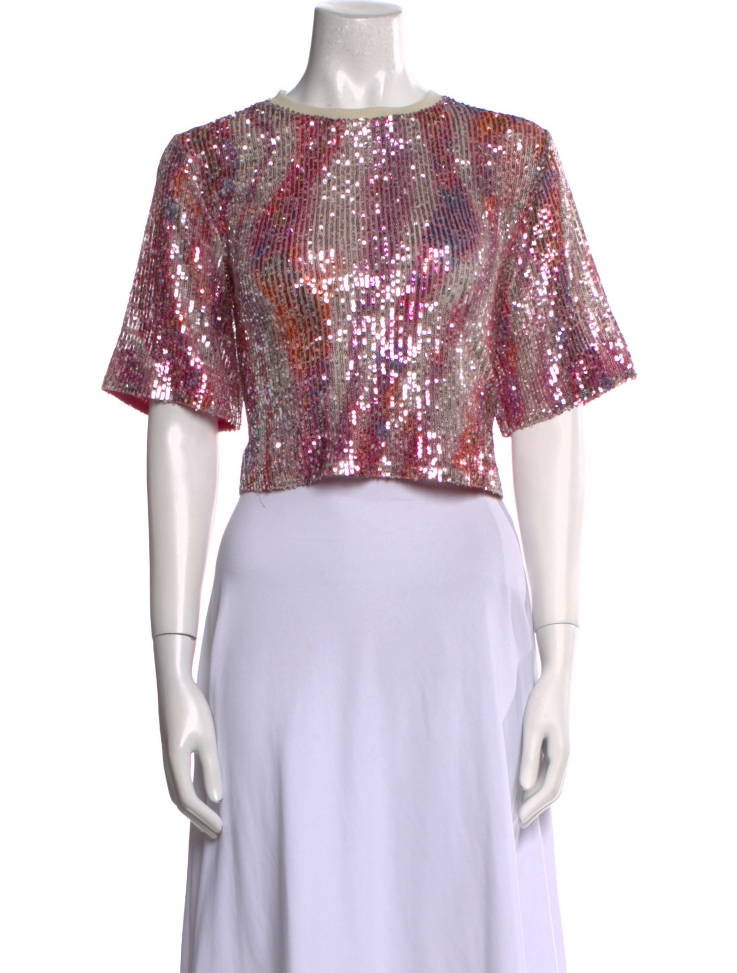 In the Mood for Love Printed Scoop Neck Crop Top