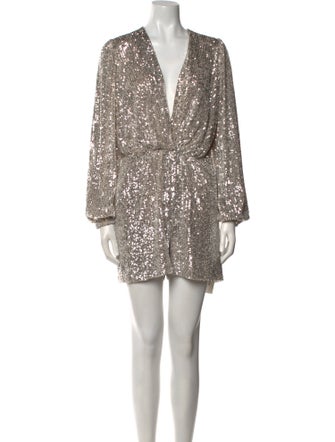 In the Mood for Love Patterned V-Neck Romper