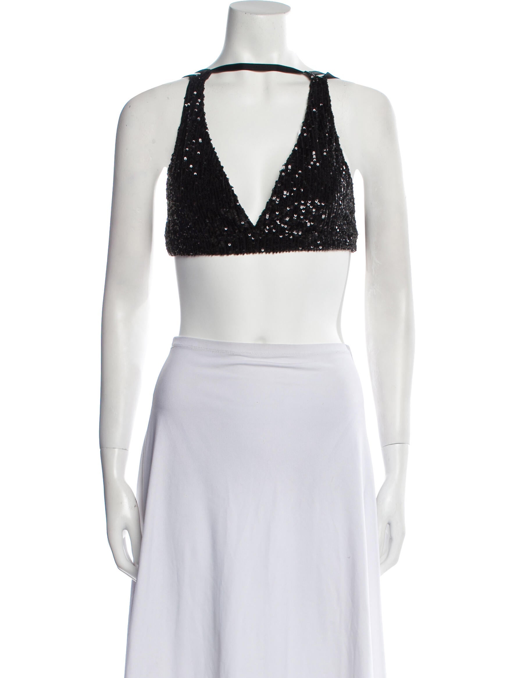 In the Mood for Love V-Neck Sleeveless Crop Top w/ Tags w/Tags