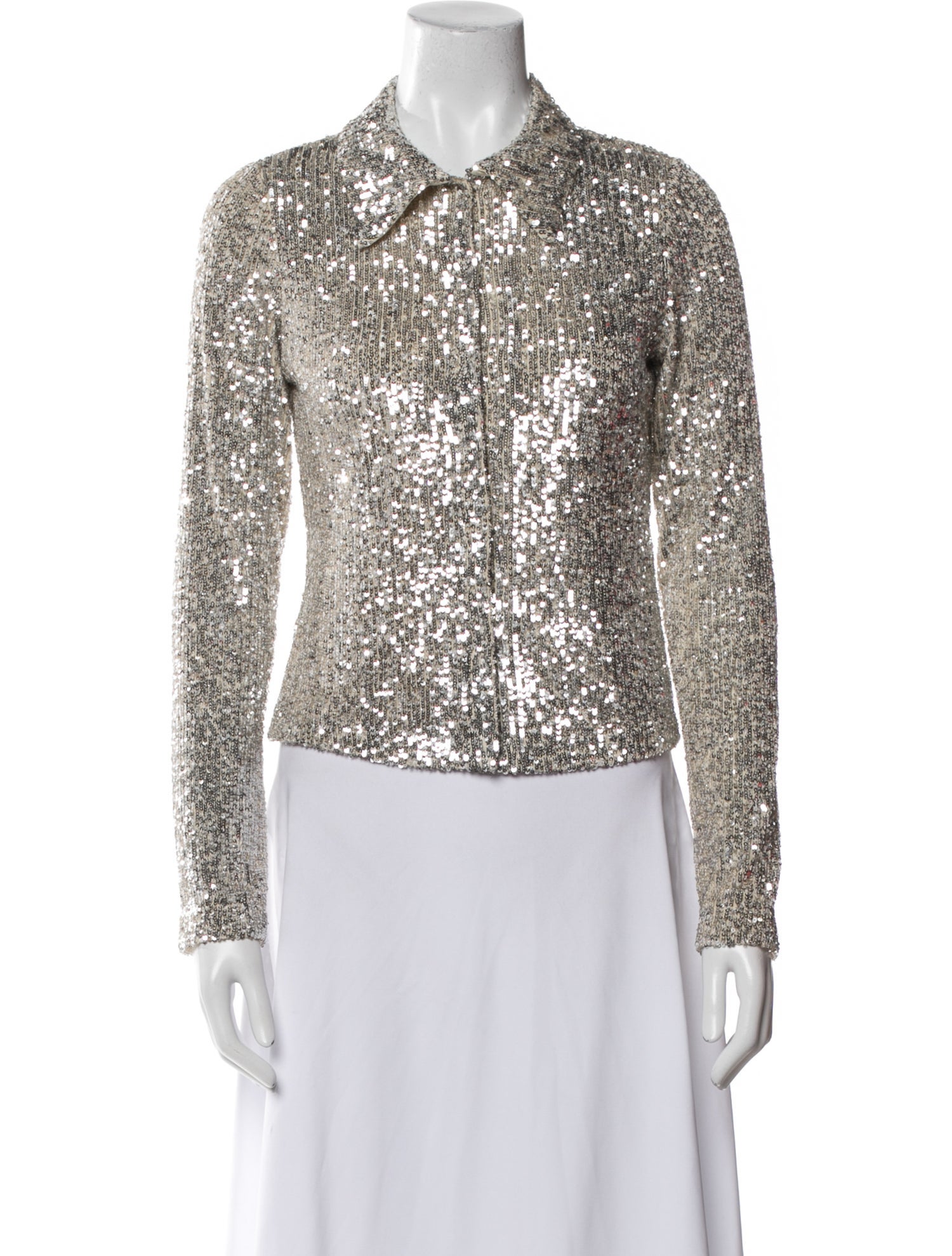 In the Mood for Love Printed Long Sleeve Button-Up Top