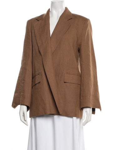 Pre-owned In The Mood For Love Linen Blazer In Brown