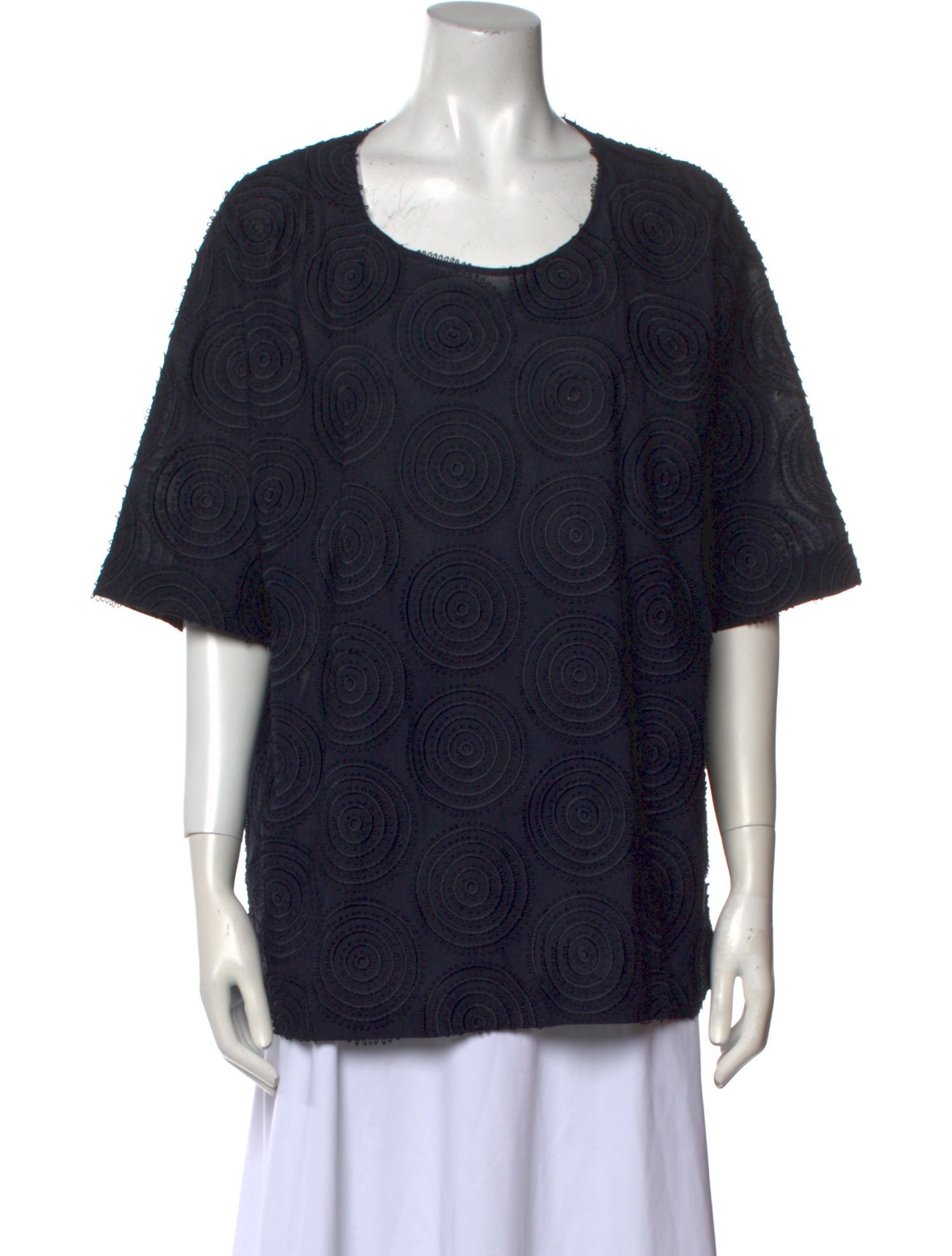 Voyage Printed Scoop Neck Blouse