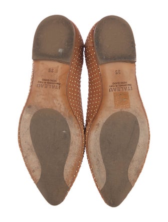 Italeau Suede Studded Accents Ballet Flats