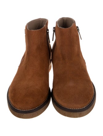 Italeau Suede Leather Trim Embellishment Boots