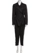 Ivan Grundahl Wool Ruffle Embellishment Pantsuit