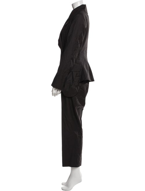 Ivan Grundahl Wool Ruffle Embellishment Pantsuit
