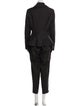 Ivan Grundahl Wool Ruffle Embellishment Pantsuit