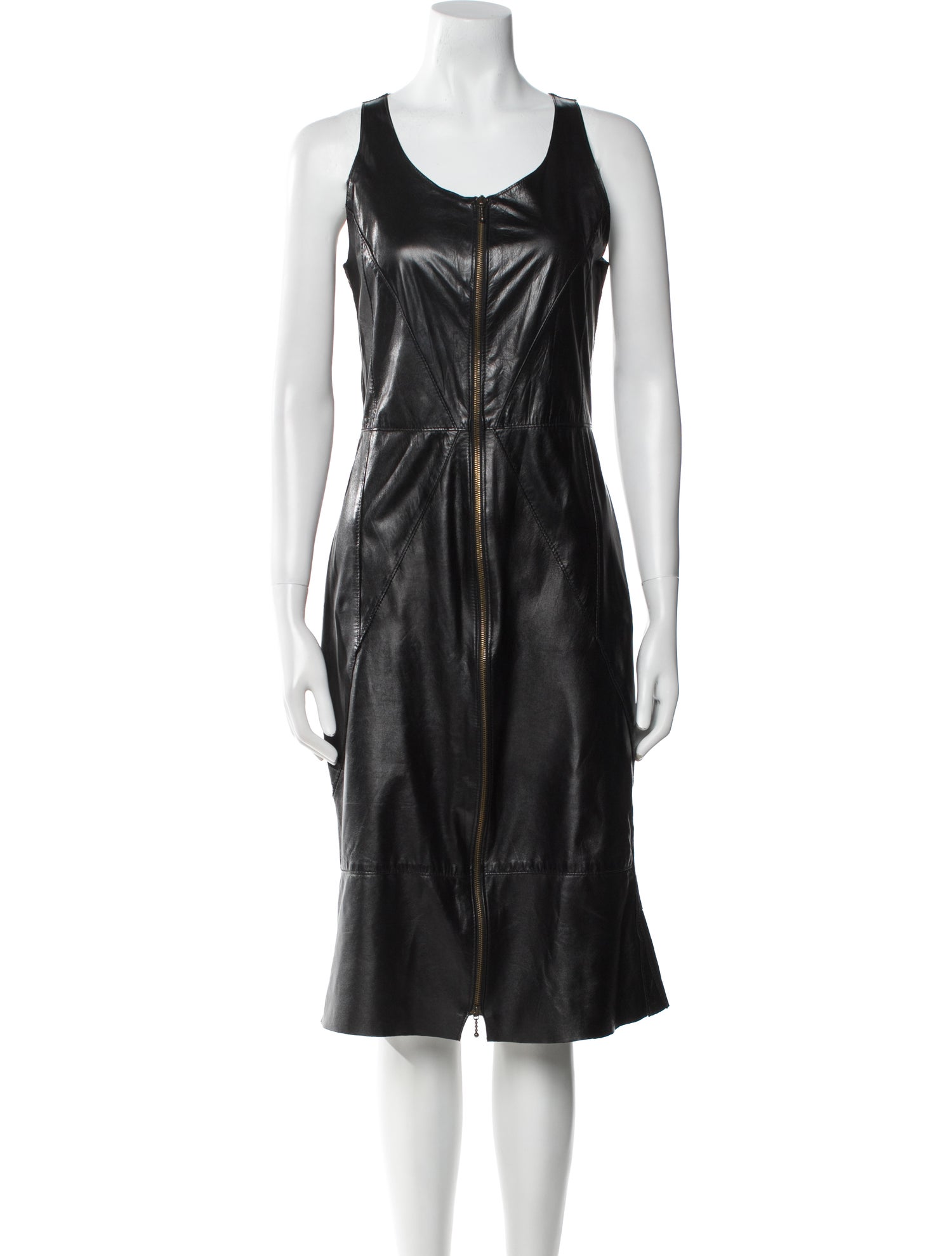 Ivan Grundahl Calf Leather Midi Length Dress