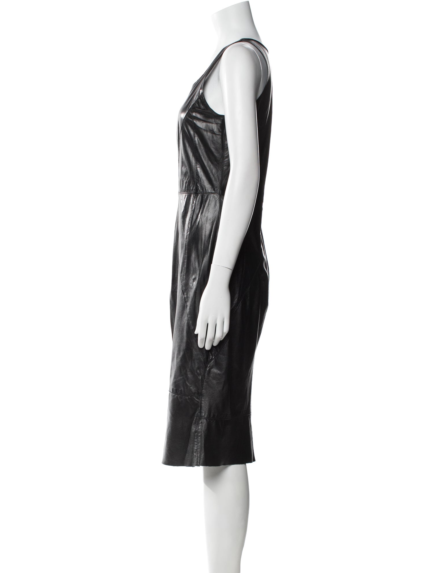 Ivan Grundahl Calf Leather Midi Length Dress