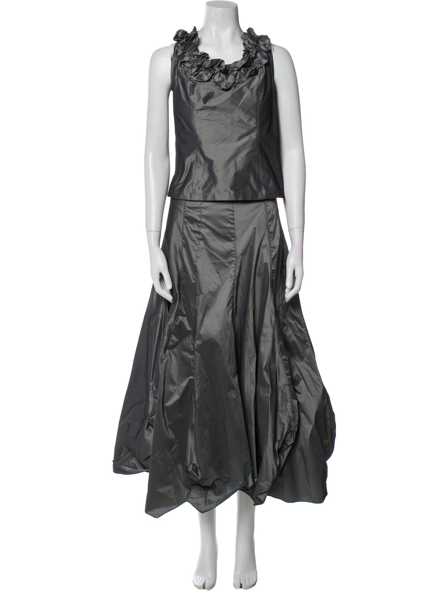 Ivan Grundahl Printed Ruffle Embellishment Skirt Set