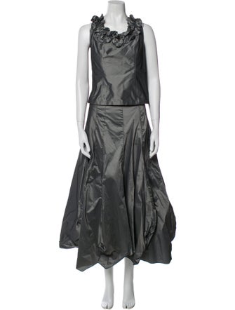 Ivan Grundahl Printed Ruffle Embellishment Skirt Set