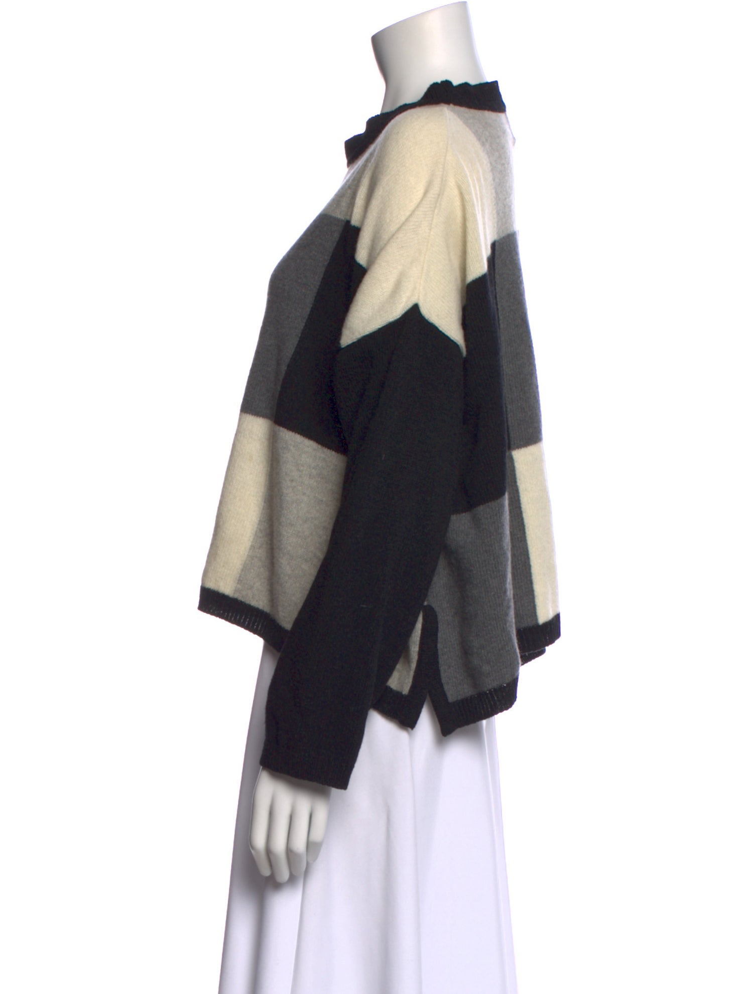 Ivan Grundahl Wool Colorblock Pattern Sweater