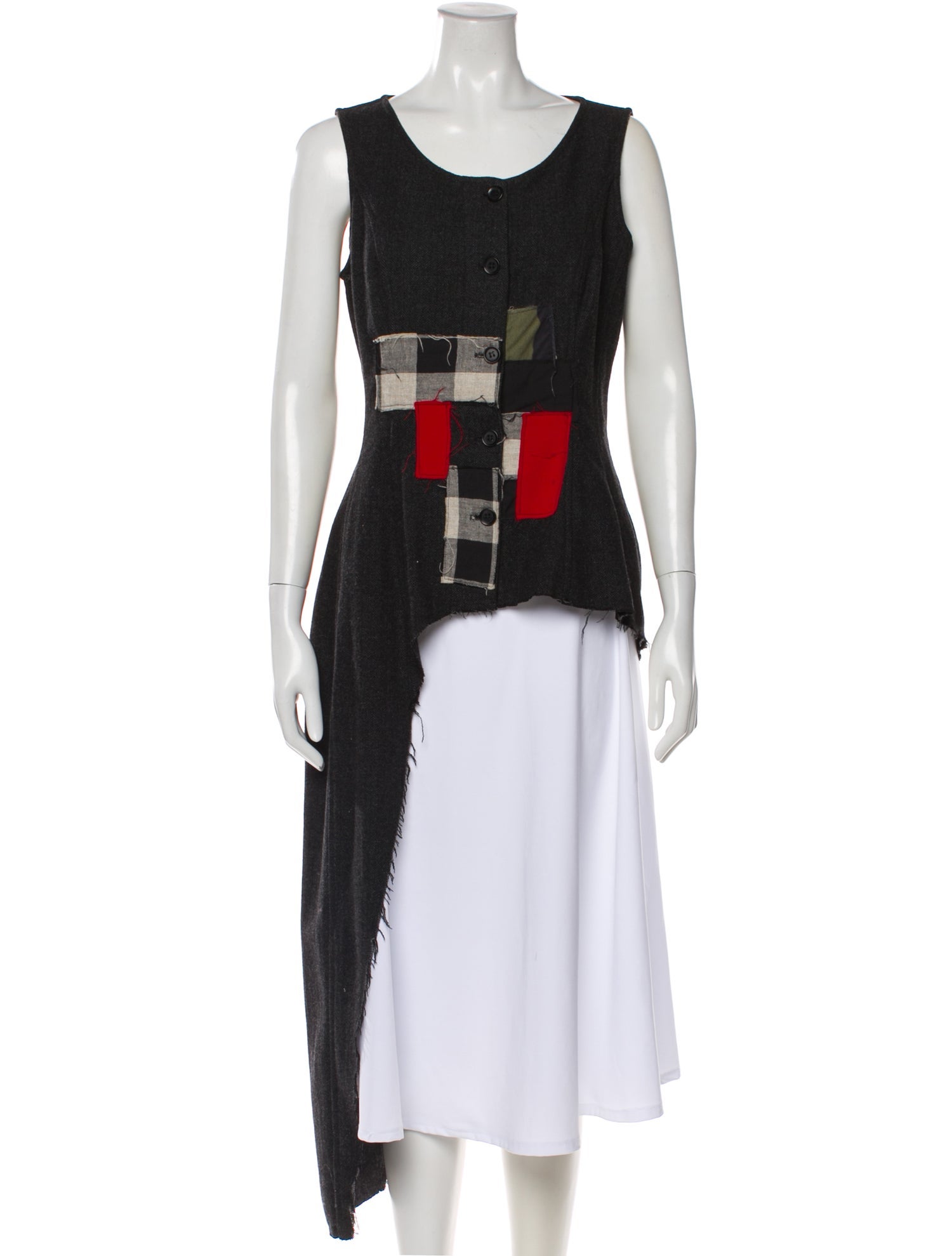 Ivan Grundahl Plaid Print Crew Neck Top