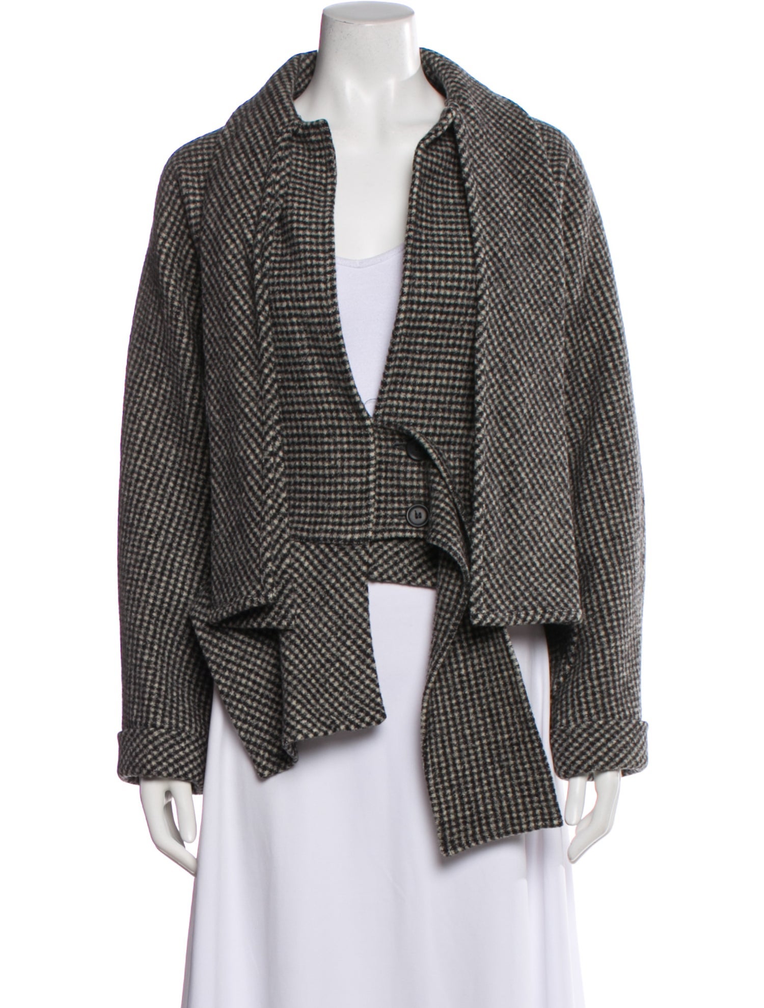 Ivan Grundahl Wool Plaid Print Jacket