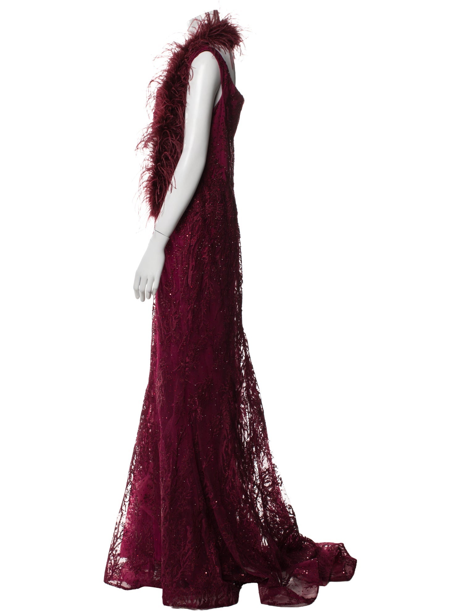 Ivonne D Lace Pattern Long Dress