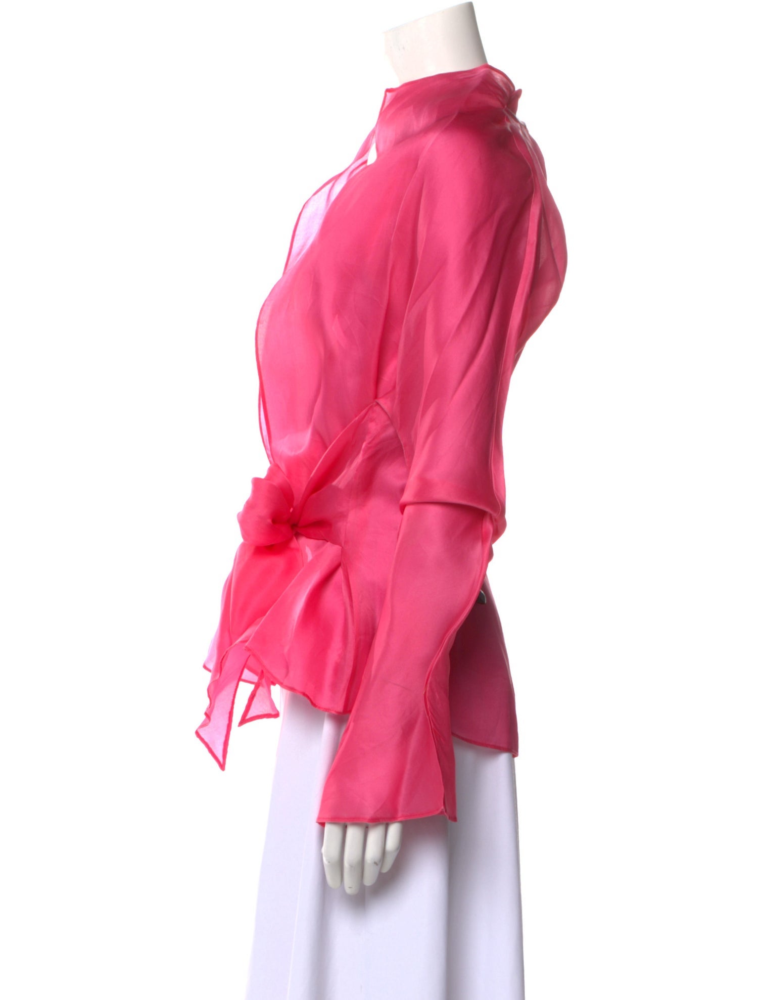 Ilana Wolf Silk V-Neck Blouse