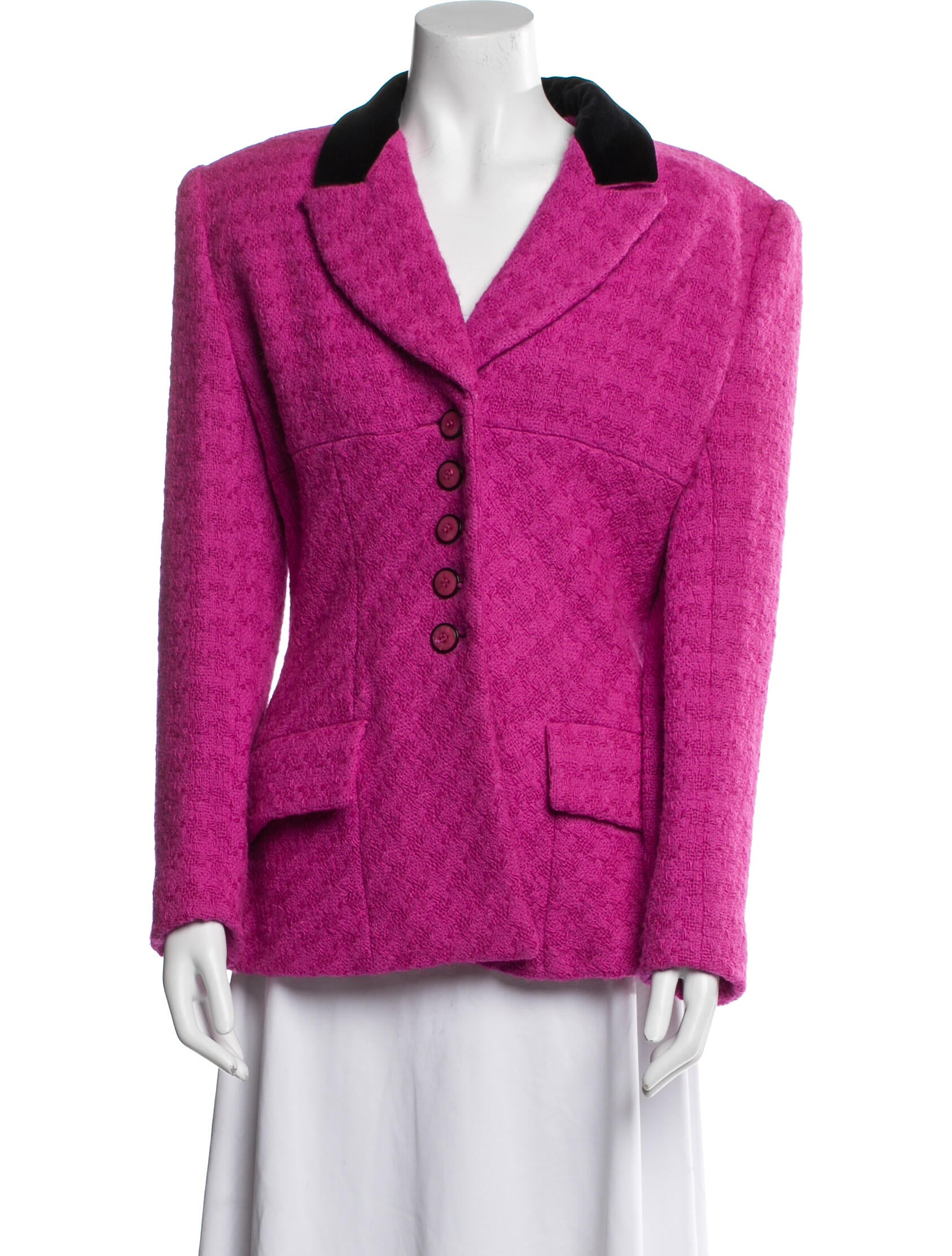 Ilie Wacs Wool Tweed Pattern Blazer