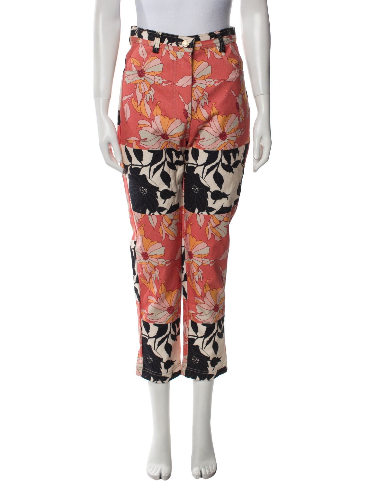 Isla & White Floral Print Straight Leg Pants w/ Tags