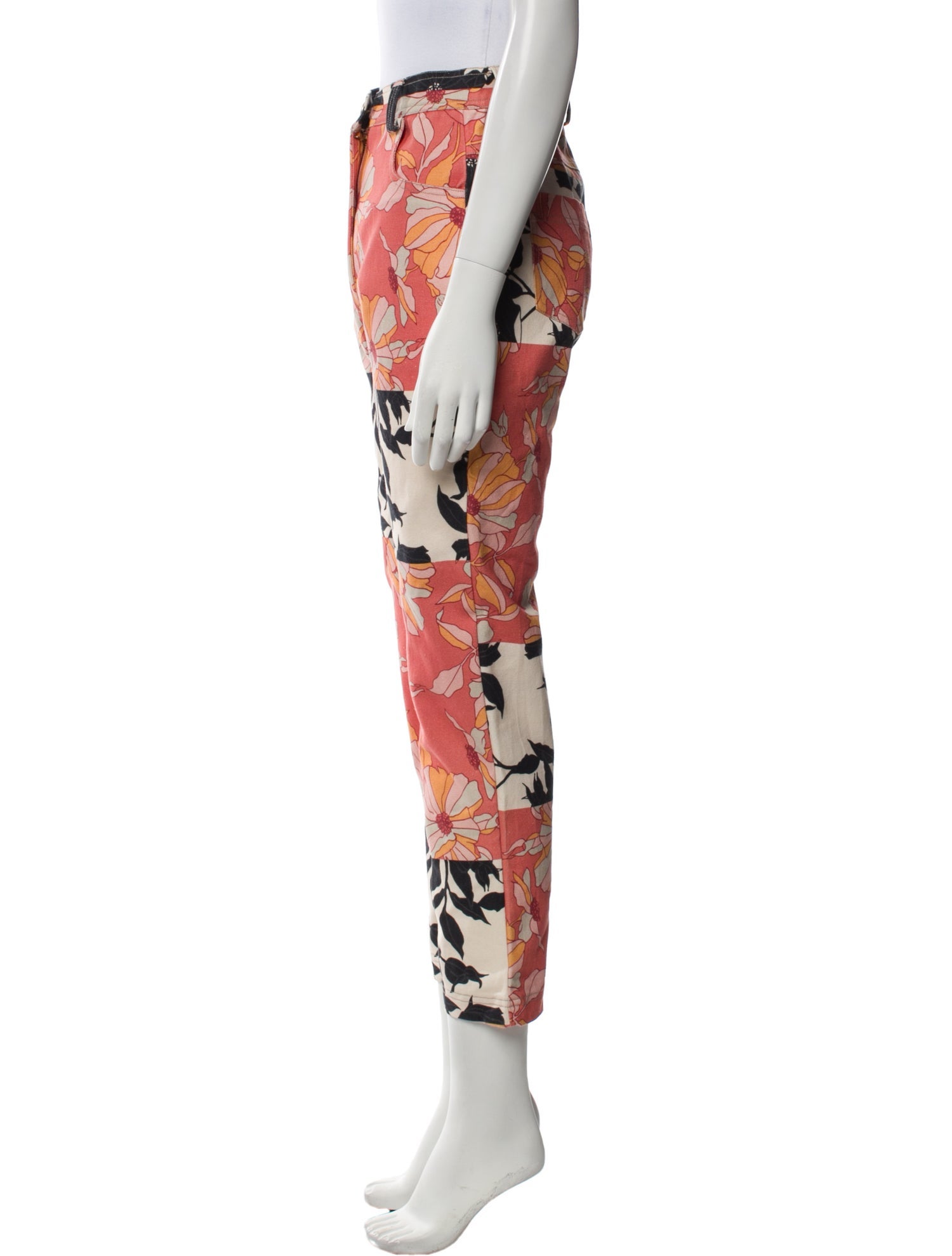 Isla & White Floral Print Straight Leg Pants w/ Tags