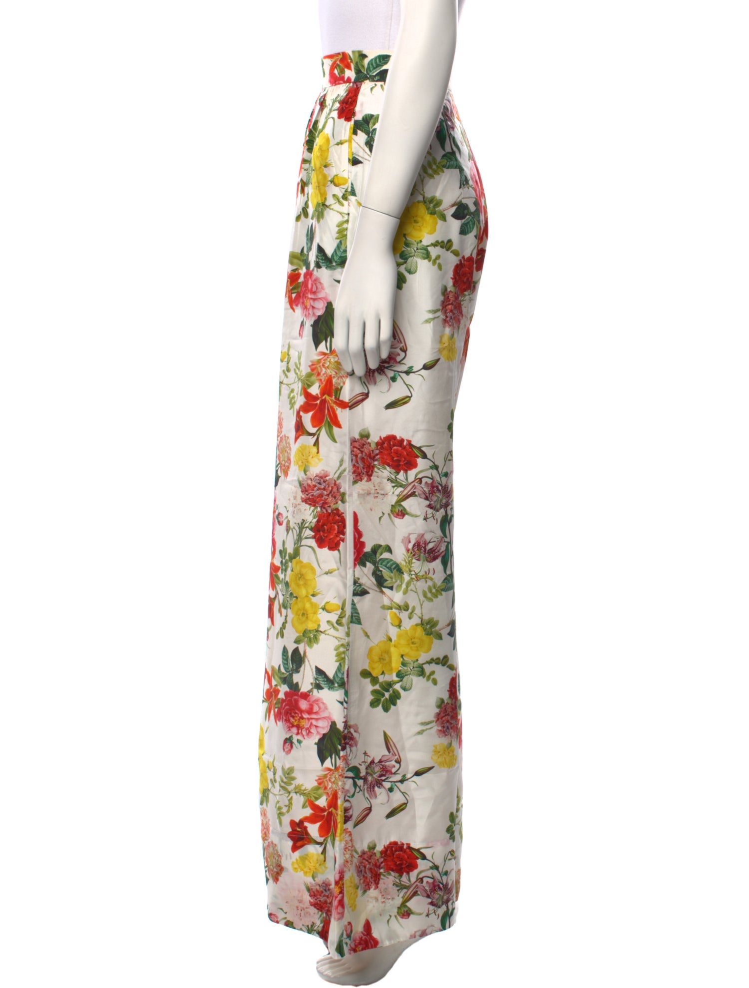 Isla & White Silk Wide Leg Pants