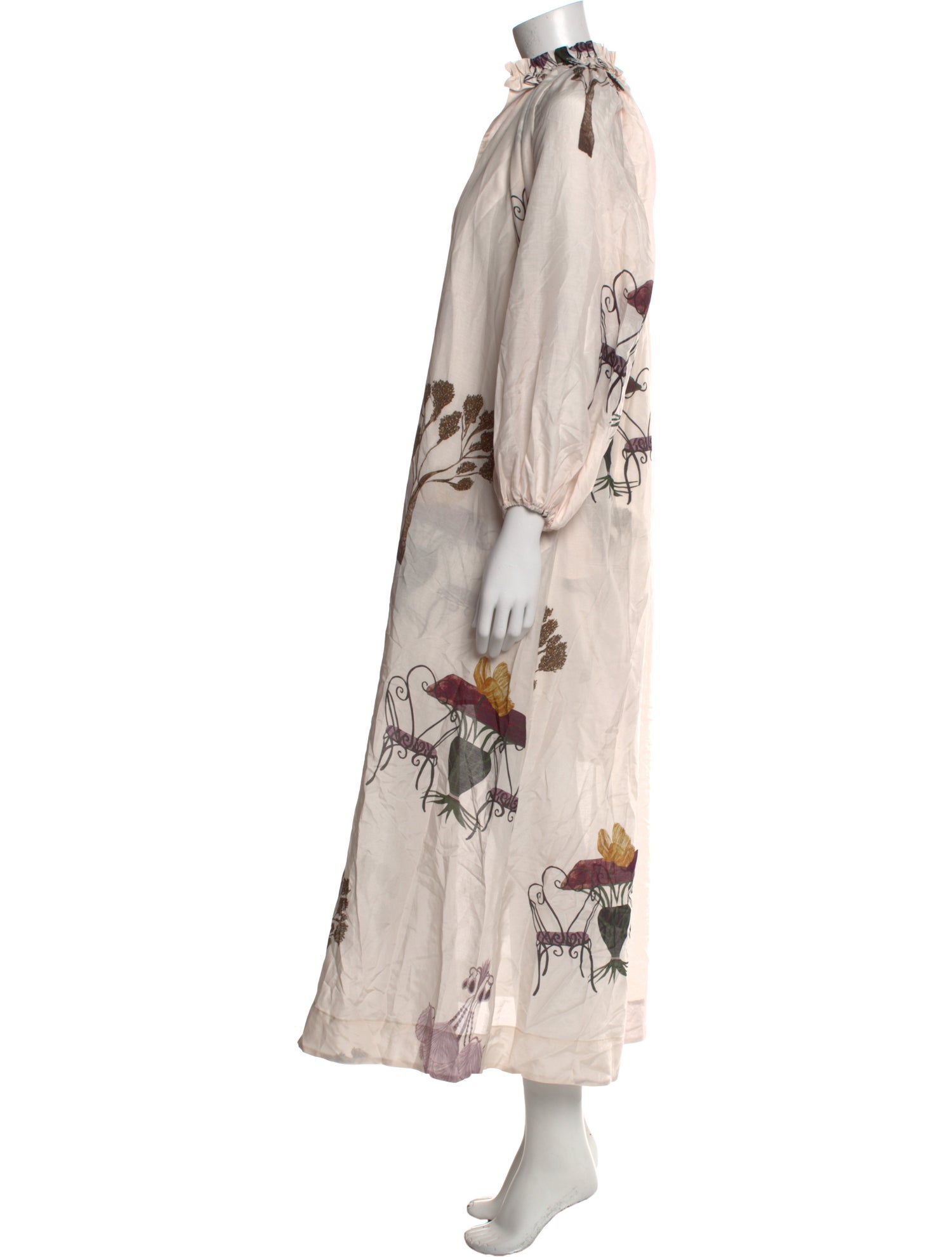 Isla & White Floral Print Long Dress w/ Tags