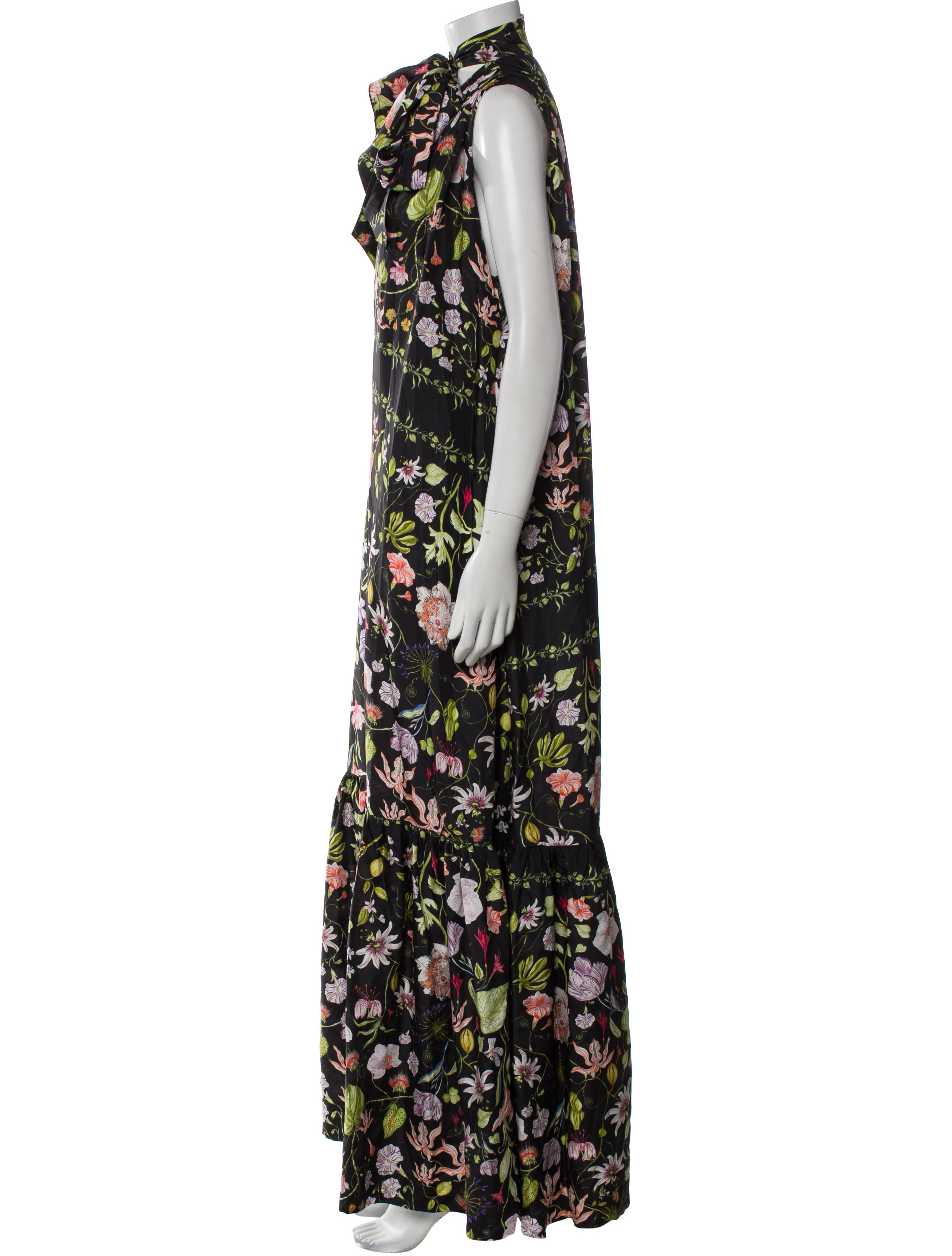 Isla & White Silk Long Dress w/ Tags