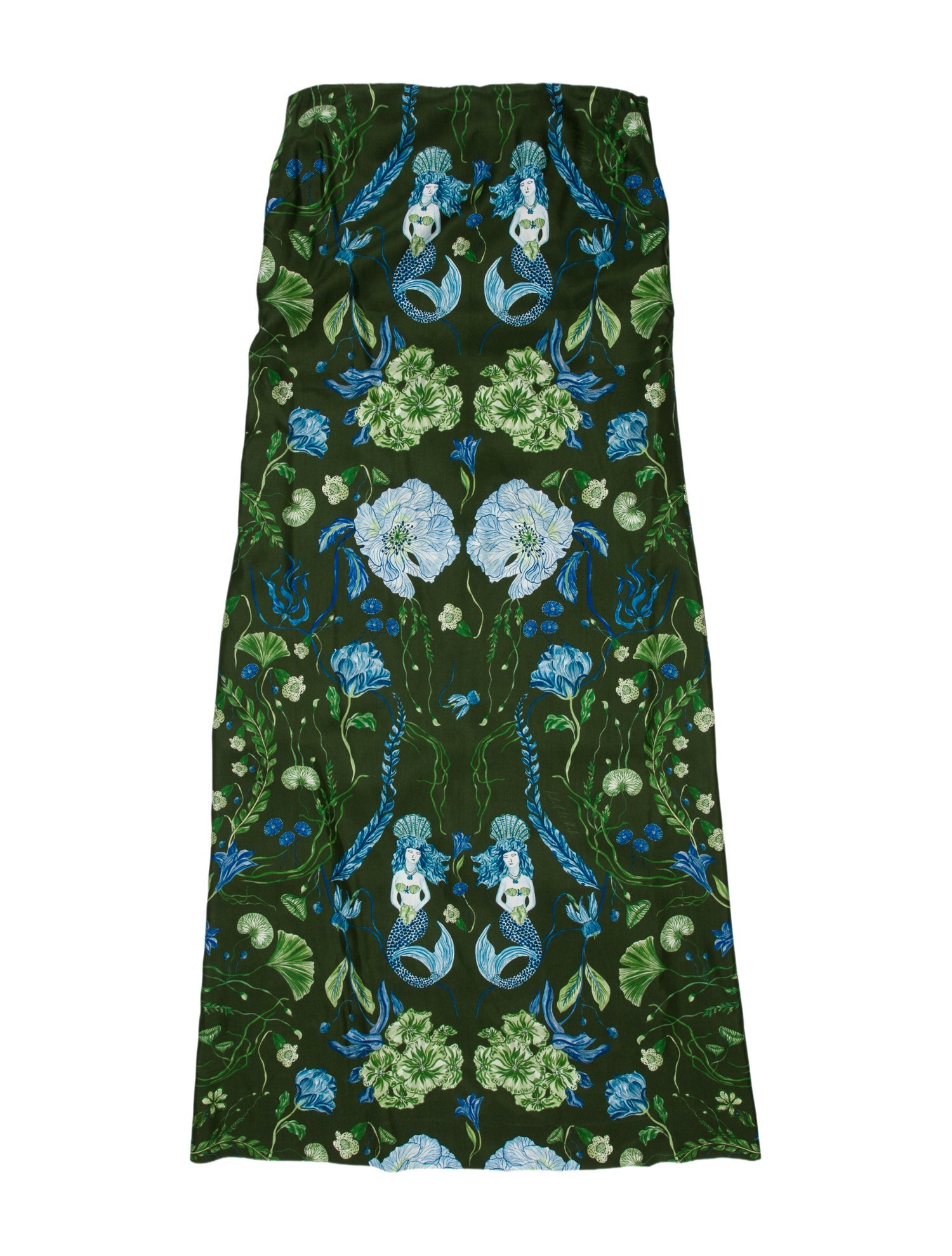 Isla & White Silk Long Dress