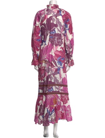 Isla & White Printed Long Dress