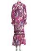Isla & White Printed Long Dress