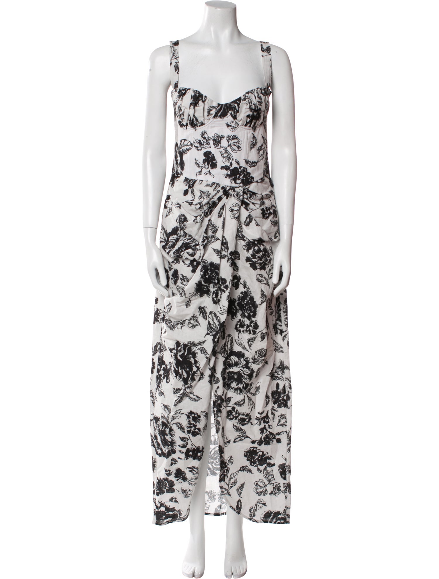 Isla & White Floral Print Long Dress w/ Tags