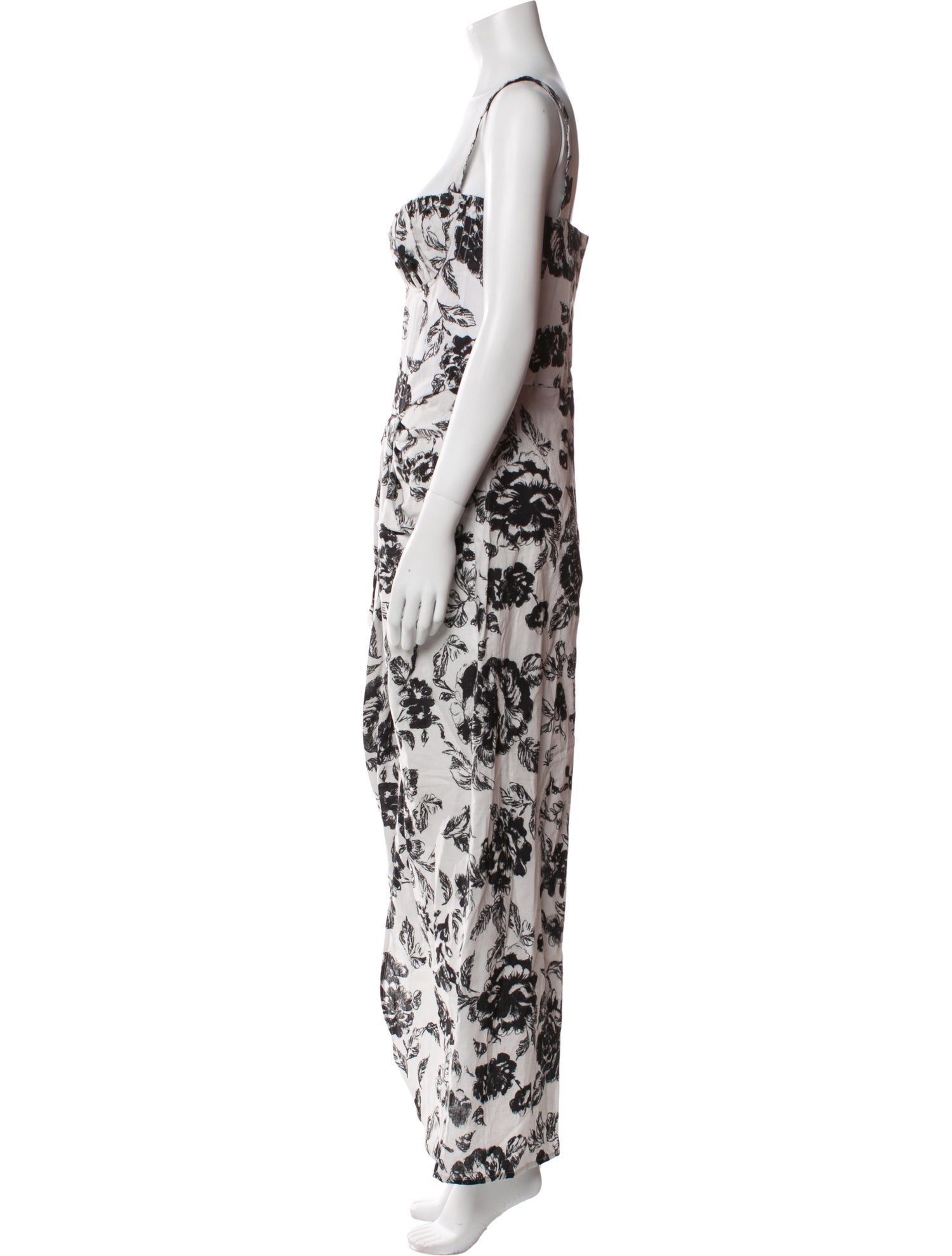 Isla & White Floral Print Long Dress w/ Tags