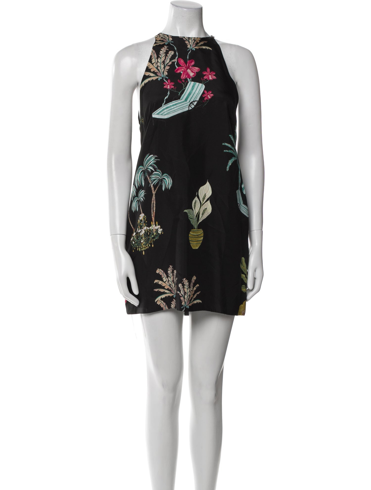 Isla & White Silk Mini Dress