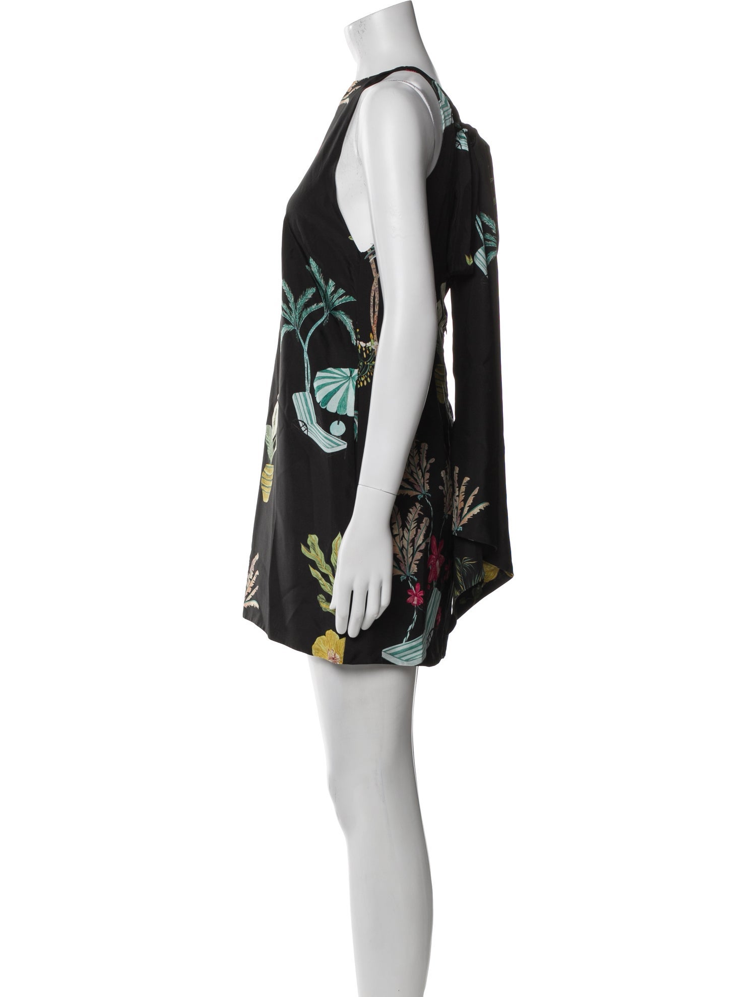 Isla & White Silk Mini Dress