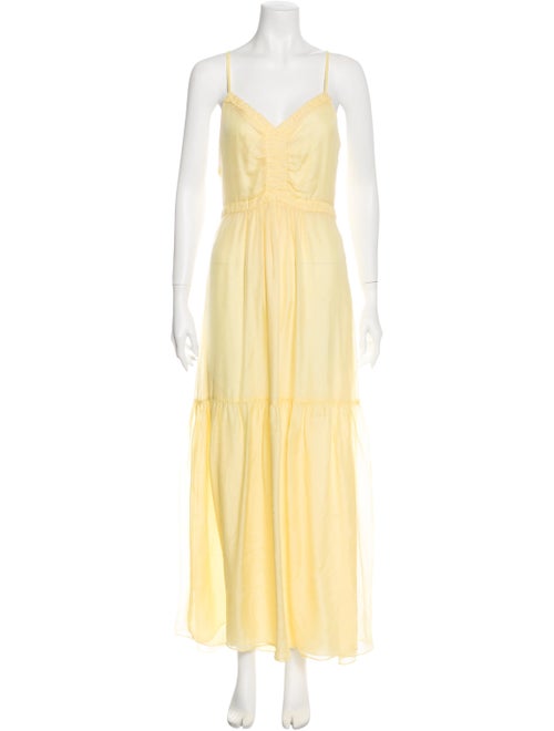 Intermix Silk Long Dress Yellow