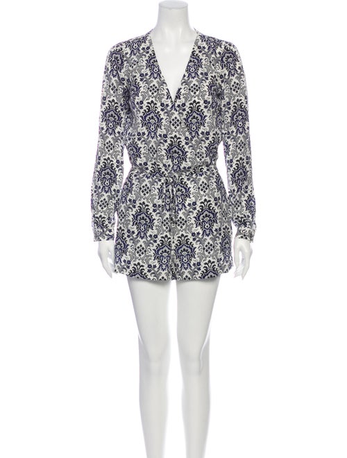 Intermix Silk Printed Romper Blue