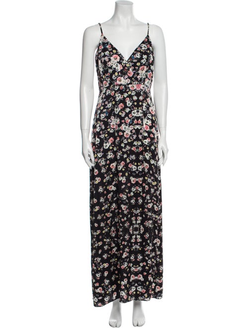 Intermix Silk Long Dress Black