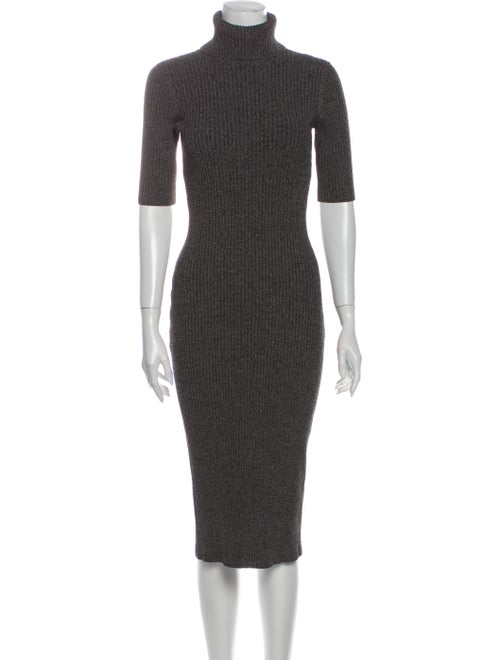 Intermix Turtleneck Midi Length Dress Grey
