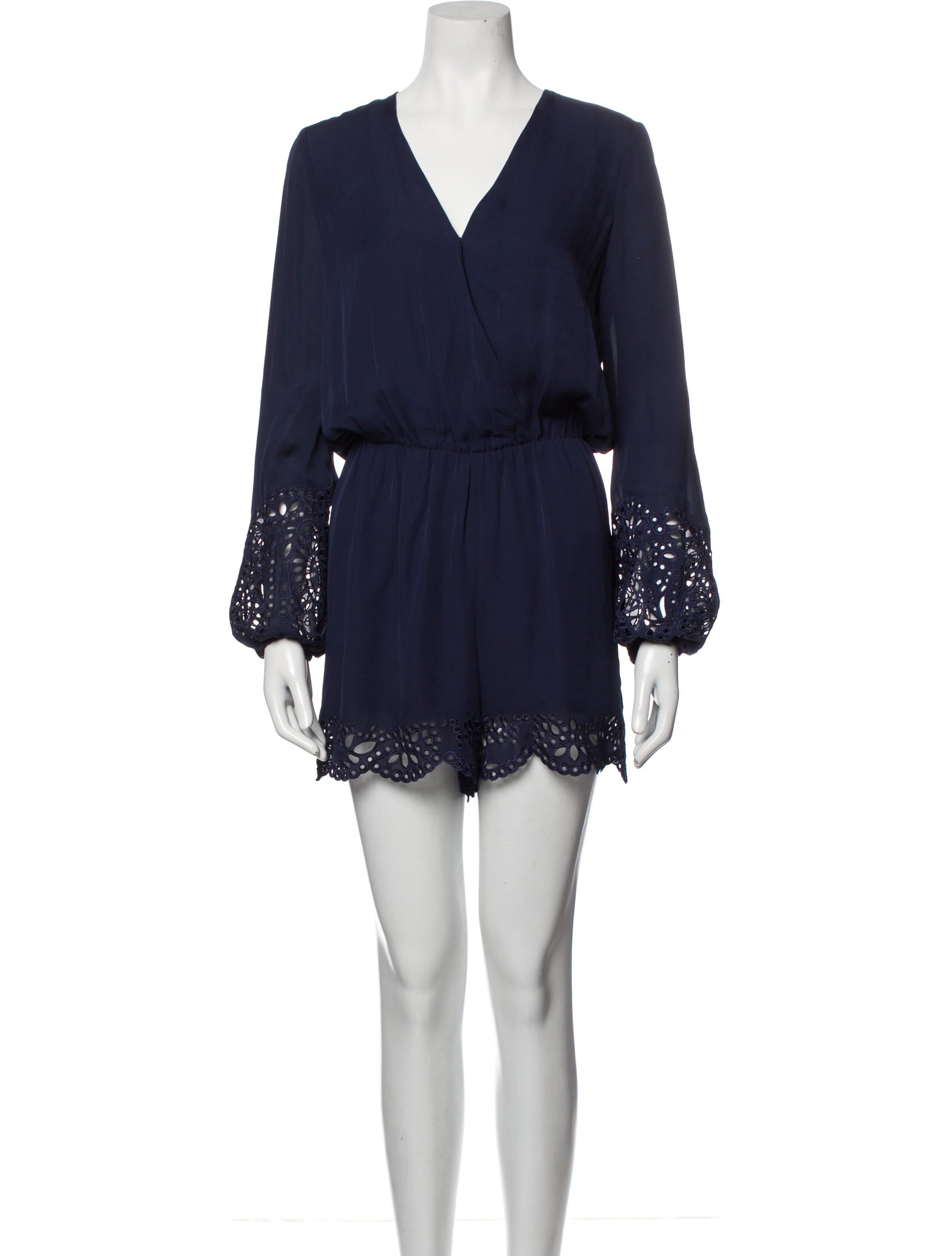 Intermix Denim Long Sleeve Jumpsuit Blue, 13" Rise Jumpsuits and