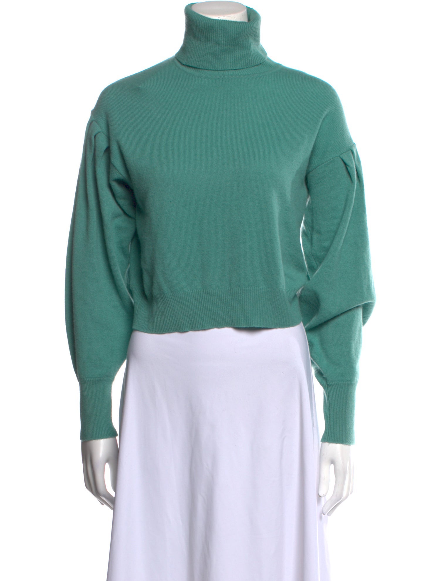 Intermix Cashmere Turtleneck Sweater - Green Knitwear, Clothing ...