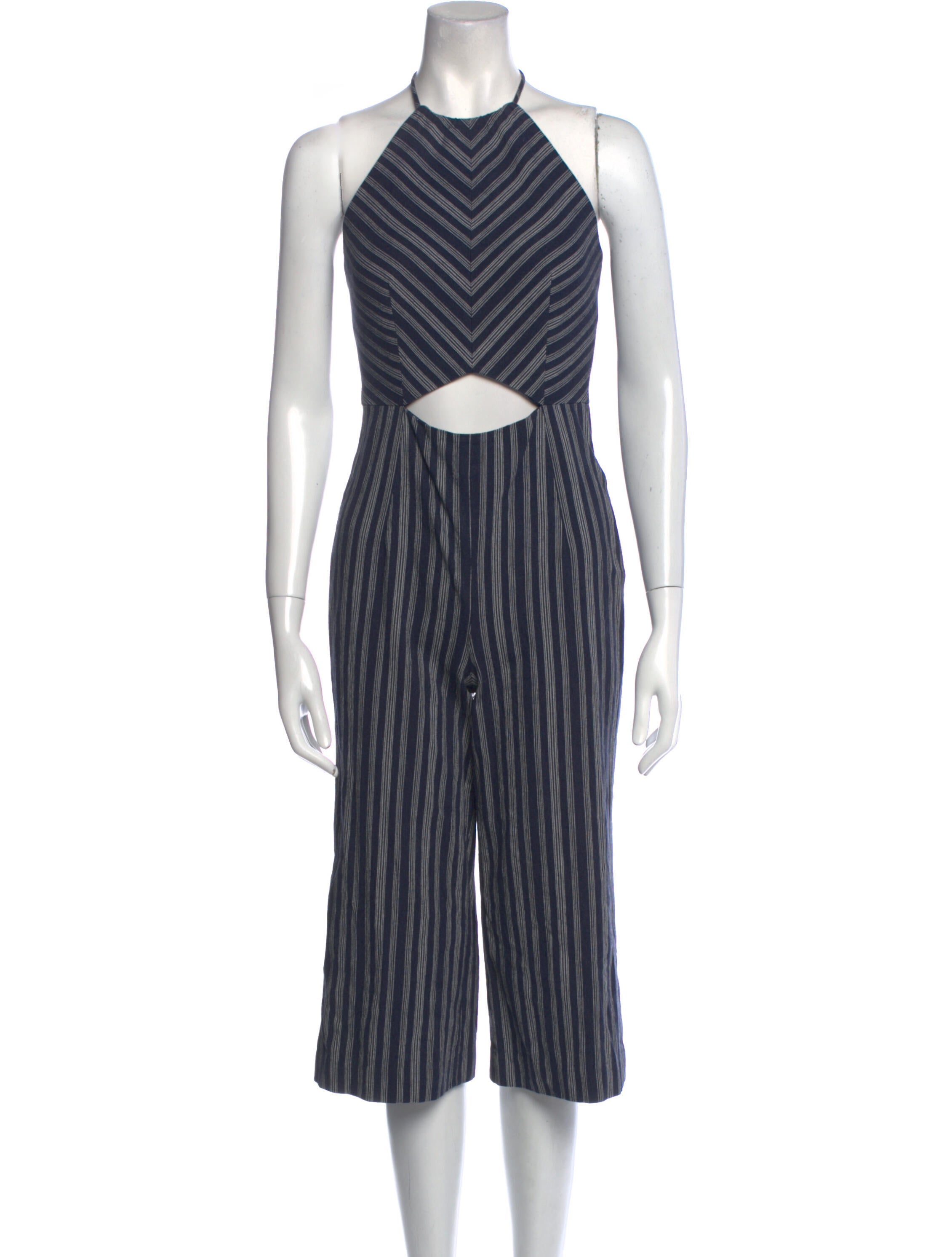 Intermix Striped Halterneck Jumpsuit