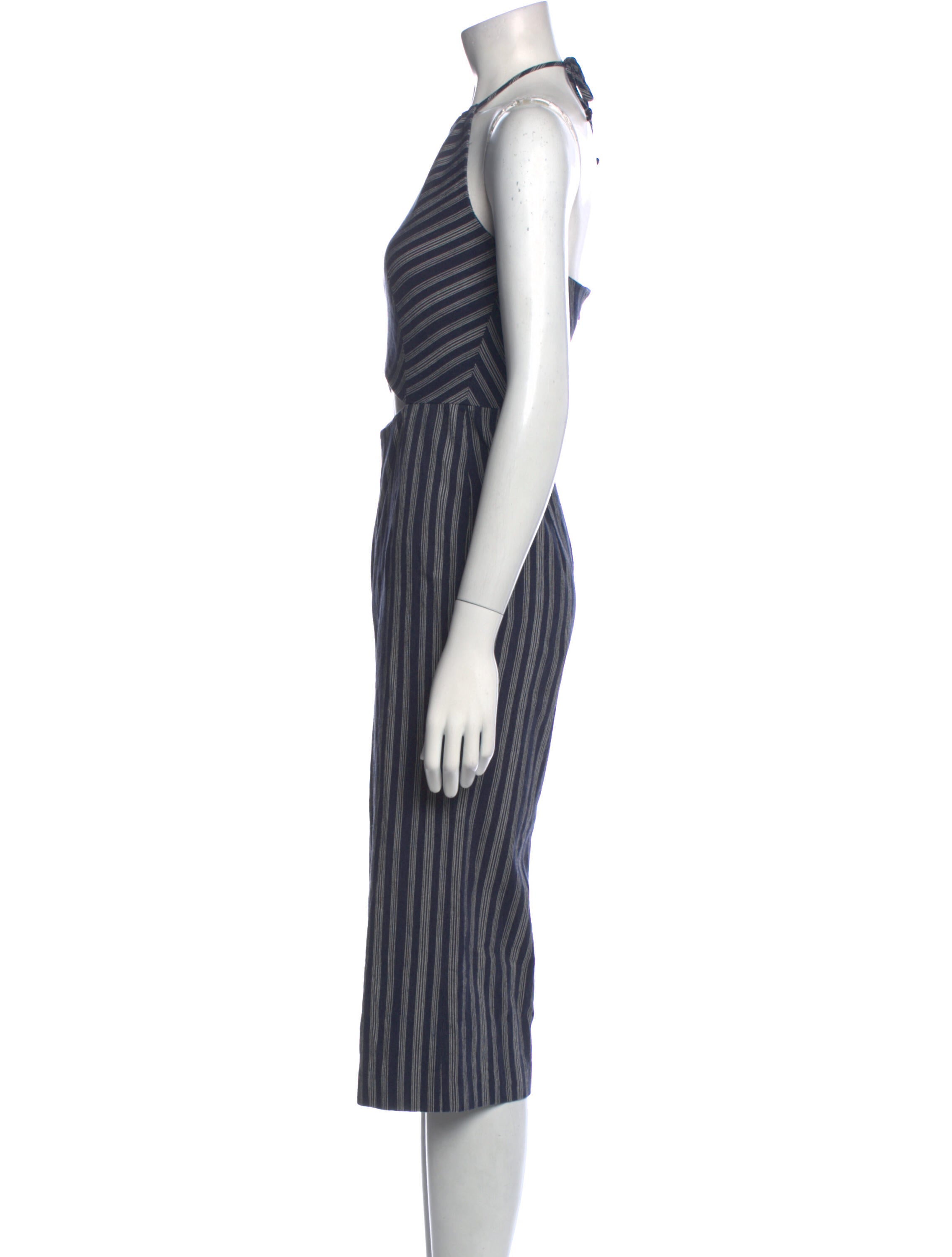 Intermix Striped Halterneck Jumpsuit