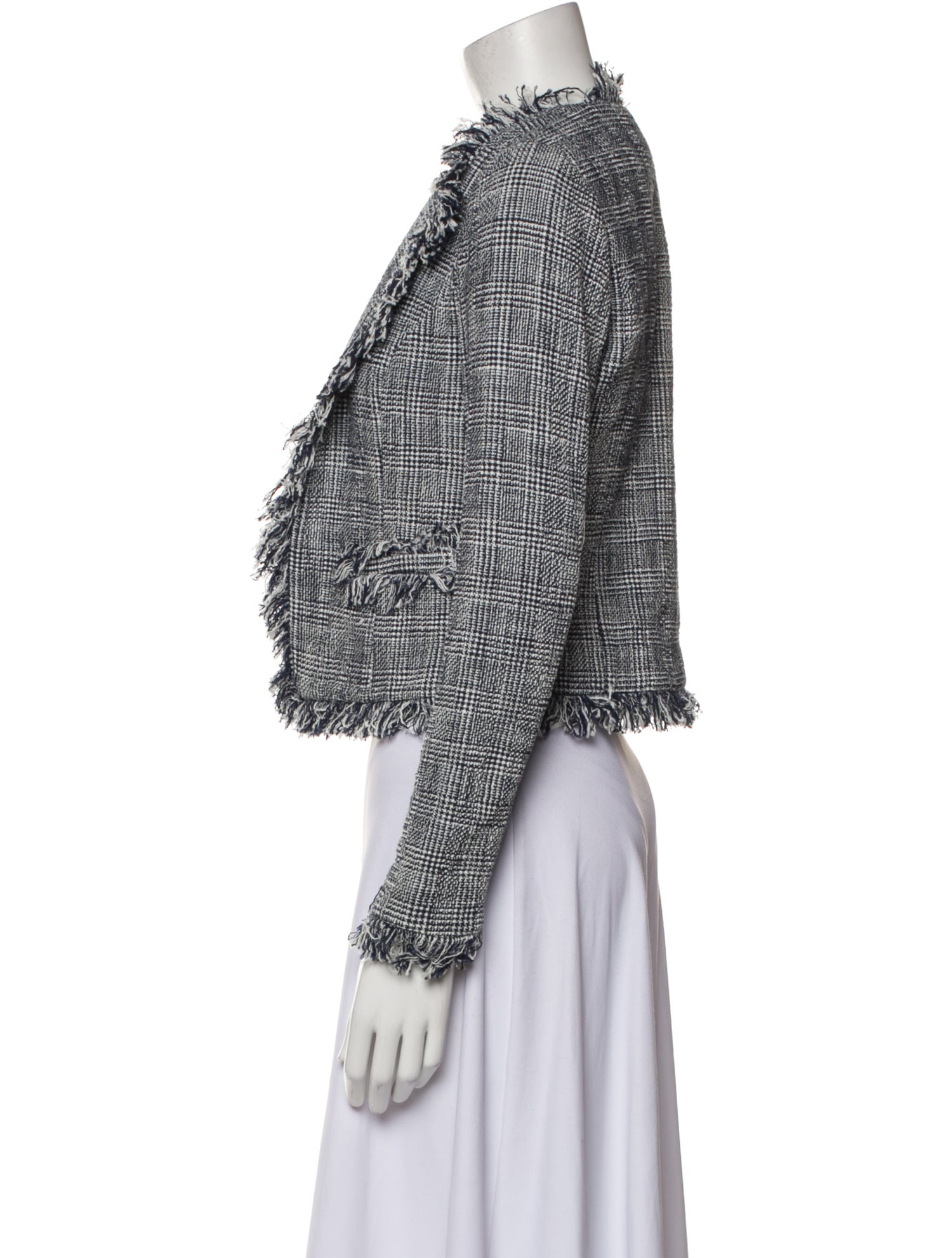 Intermix Plaid Print Evening Jacket