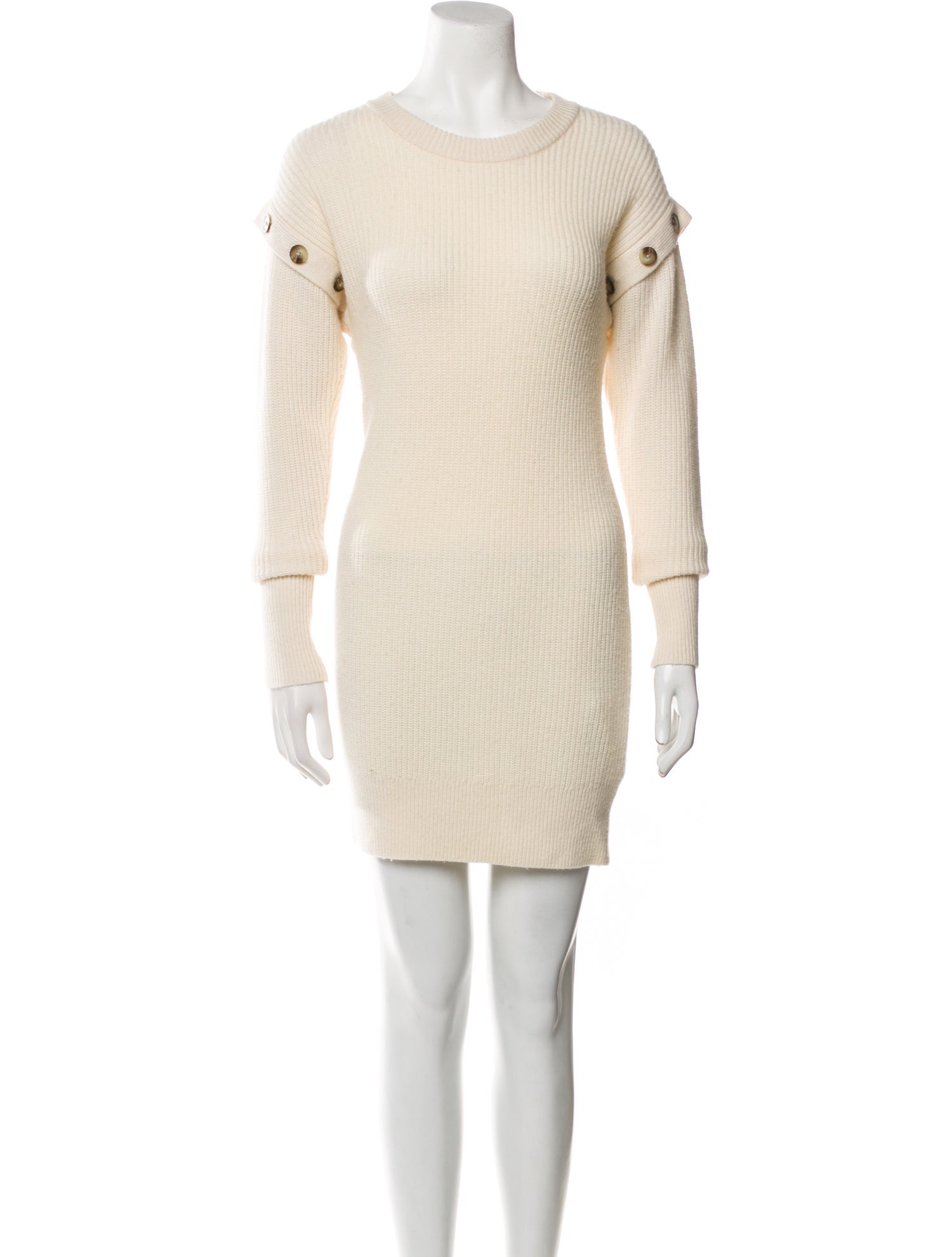 Intermix Wool Mini Dress - Neutrals Dresses, Clothing - WIX46954 | The  RealReal